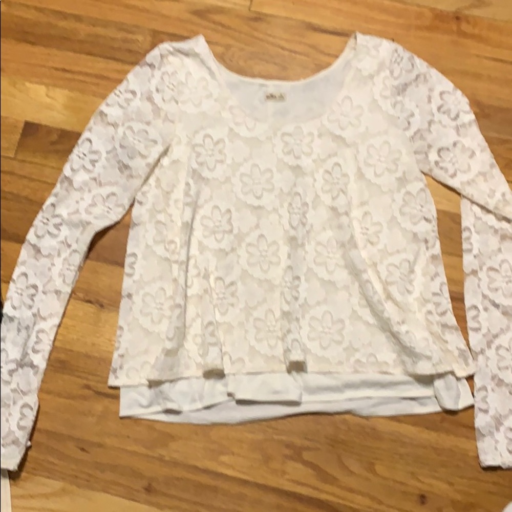 Hollister Long sleeved lace shirt
